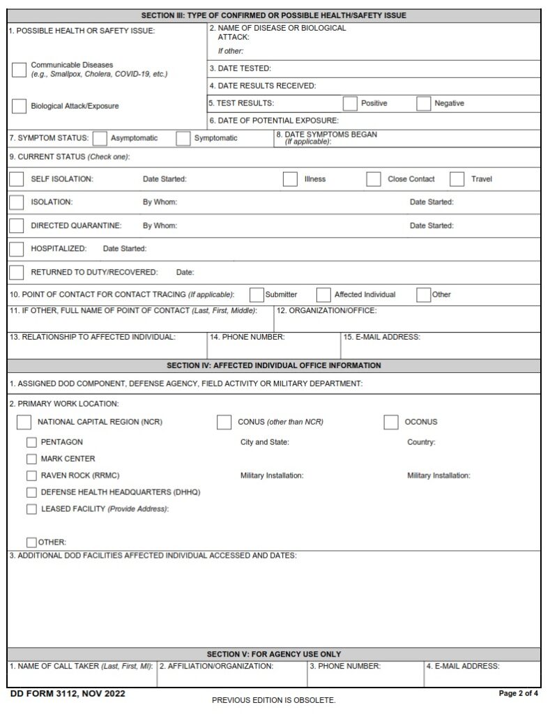 DD Form 3112 – Personnel Accountability and Assessment Notification for ...