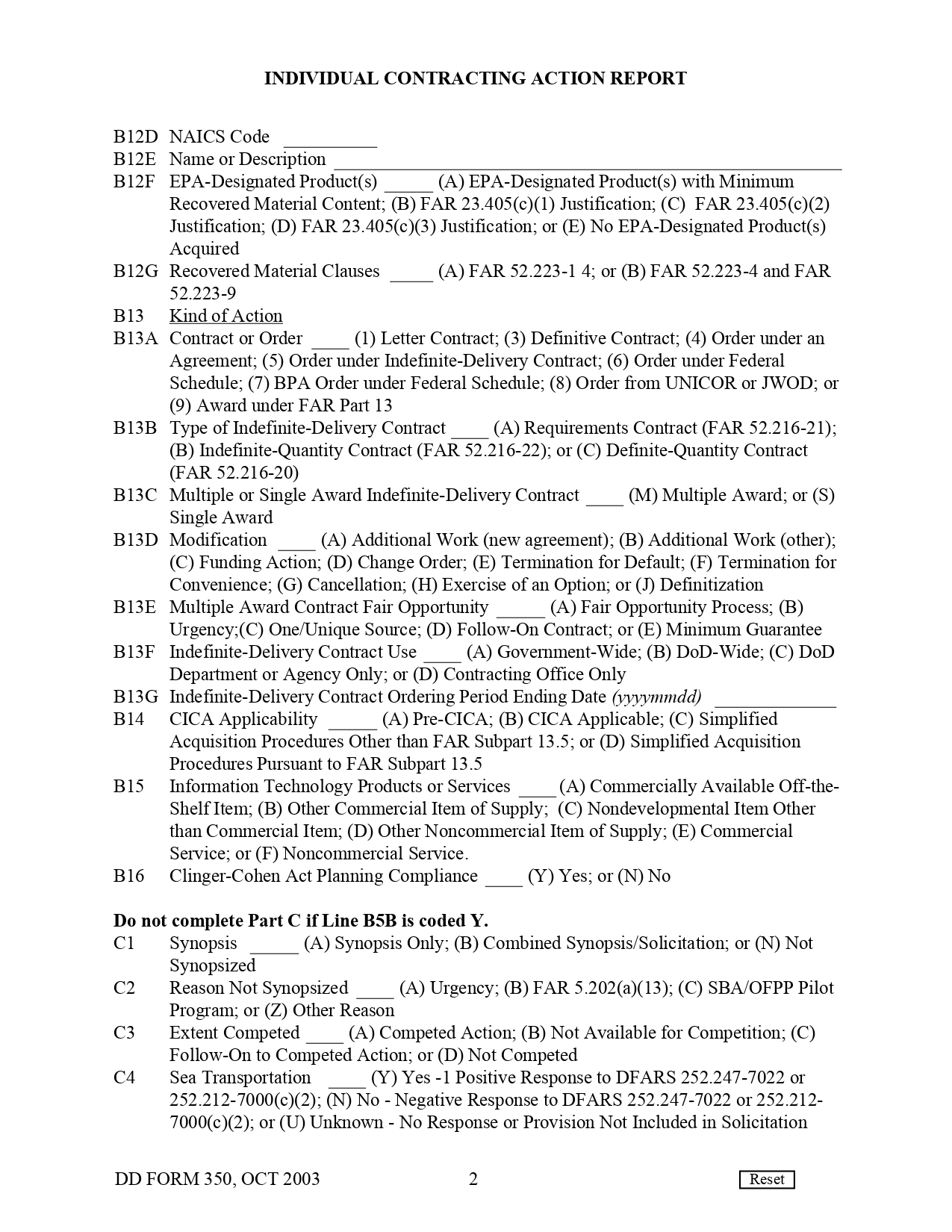 DD Form 350 - Page 2