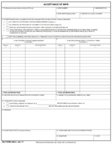 DD Form 448-2 – Acceptance of MIPR - DD Forms