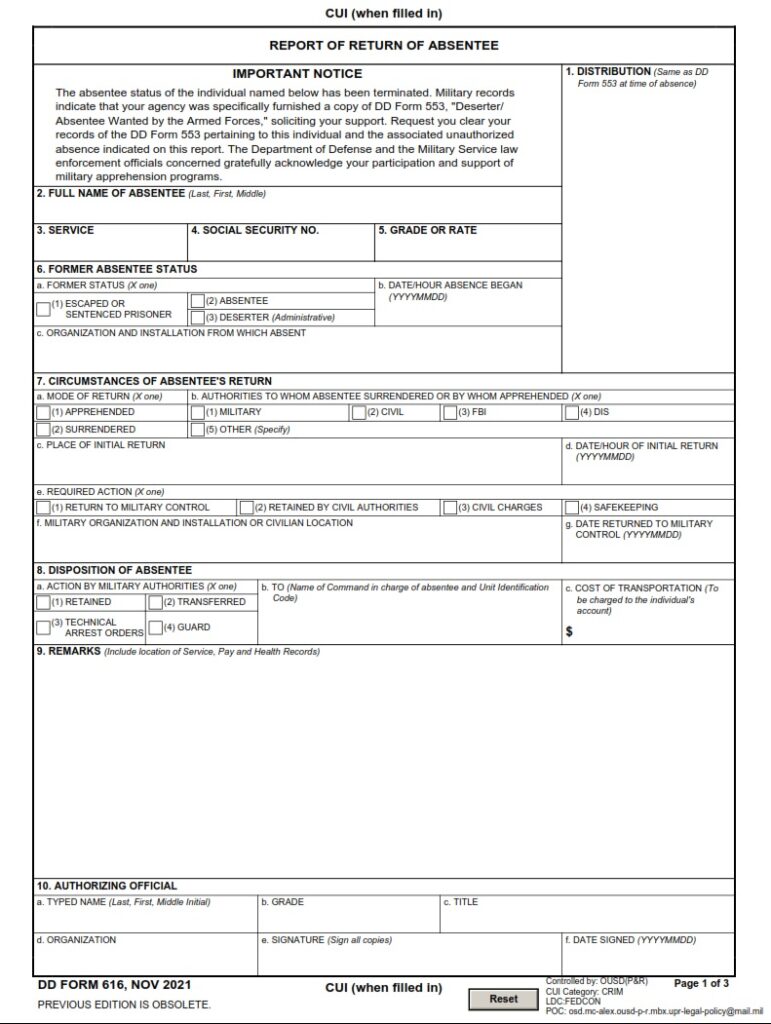 dd-form-616-report-of-return-of-absentee-dd-forms